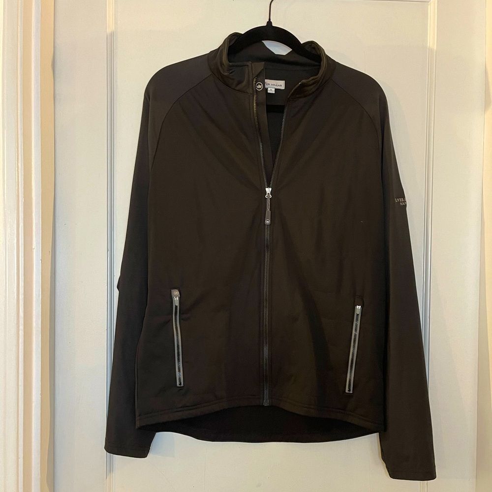 Peter Millar insulated athletic jacket in black size M
